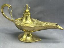 Vintage Aladdin Lamp French Brass Small Oil Burner 7.5” Wide 5” Tall picture
