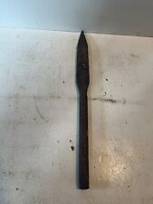 antique spade pointed steel chisel  13 inches long picture
