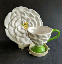 Teleflora Camellia Flower Teacup & Saucer SIGNED By The Original Sculptor NOS picture