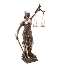 Large Greek Lady Goddess Of Justice La Justica Bronzed Resin Figurine 18