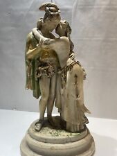 Rare 19th Century Romeo Et Juliette ROMEO + JULIET Couple Statue Made in Italy picture