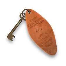 Antique Hotel Key 1920s Vintage Hotel Frederick Booneville MO with Skeleton Key picture