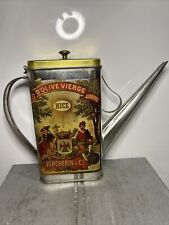 Huile D'Olive Vierge Vercherin Vintage EMPTY Collectable Tin Container Display picture