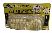 Vtg MCM Carlene Shelf Pride~SHELF EDGING~Gold/White Pleated Check~NIP~50s/60s picture