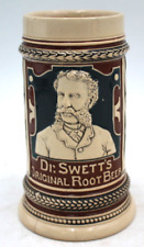 Dr. SWETT'S Original ROOT BEER Pottery Mug Cracks & Crazing 1890s? Advertising picture