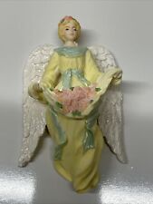 1997 JOYFUL ANGELS Collector's Series Hallmark Keepsake Ornament With Box Yellow picture