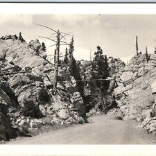 c1920s Yellowstone Park Silver Gate and the Hoodoos Real Photo Snapshot 3K picture