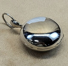 Fine Handcrafted Sterling Silver Modernist Pendant Style Pill Box Locket w Bale picture