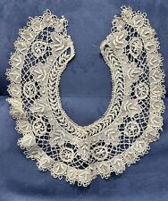 high qaulity antique Victorian handmade brussels French ? ornate Collar lace picture
