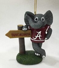 Alabama Crimson Tide Big Al Mascot with Tuscaloosa Sign Christmas Ornament picture