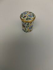 Halcyon Days Enamel Small/Tall All Over Flowers Trinket/Pill Box picture