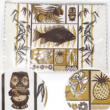 Vintage MCM TIKI Paper Placemats Hawaii Party Bar HOPACO Scallop 20 NOS 10x15 picture