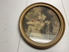 Antique Victorian Oval  Picture Photo Frame Print with a Couple On It picture