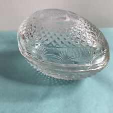 Vtg Avon 1977 Mothers Day Fossorial Crystal Egg Candy Nut Trinket Dish  picture