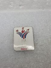 Winnipeg 1999 Pan Am Games USA Pan Am Team Press media pin made by Aminco picture