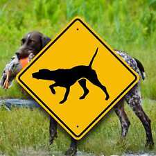 Pointer Dog - Aluminum Sign Placard - Hunting Animal Training Marker - Crossing picture