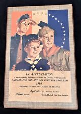 Vintage Boy Scouts Of America BSA 1959 Appreciation Plaque Award On Wood picture