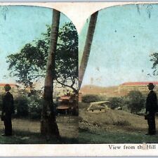 c1900s Ancon, Panama Man's Birds Eye from Hilltop Stereoview Hotel? Building V35 picture