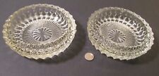 Two (2) VINTAGE CRYSTAL ASHTRAYS: Big & Heavy For Cigarettes or Cigars  picture