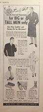 King-Size Big and Tall Men's Clothing Brockton MA Gifts Vintage Print Ad 1962 picture