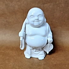 VTG Laughing Buddha Statue Figurine White Porcelain ARDALT 6017 Japan 5.5 Inch picture