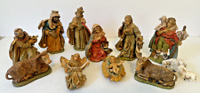 Vintage Nativity Set resin Italy 13 pieces Fontanini ? Pellegrini ? creshe 135 picture