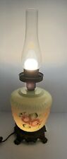 Vintage Painted Glass Electric 3-way Table Night Light Lamp - NO SHADE WORKS  picture