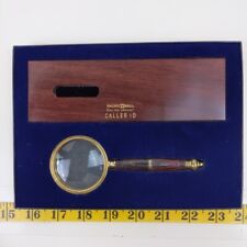 Vintage Van Cort Instruments Magnifying Glass Office Desk Wood Base Pacific Bell picture