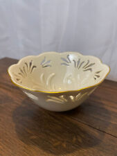 Vintage Lenox Bowl with with Cut Outs and  Gold Trim 6
