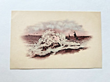 Antique Vintage COBB SHINN Postcard Beautiful Lady OCEAN MERMAID SIREN Sailboats picture