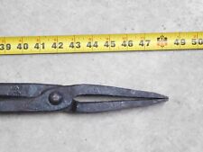 4 FEET Vintage Blacksmith Metal Mill Working FLAT JAW GRAB TONGS NEEDLE NOSE SI picture