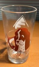 Vintage Basset Hound Puppies Doghouse Drinking Glass Tumbler 1960s picture