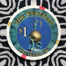 The Venetian $1 Las Vegas, Nevada Gaming Poker Casino Chip KQ14 picture