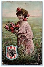 Princeton SC Postcard Pretty Girl With Flowers Pride Of The Prairie Tuck c1910s picture