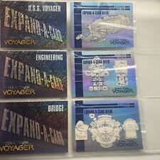 1995 Star Trek Voyager EXPAND-A-CARD Offer And Complete Foil Chase Set (3) X1-X3 picture