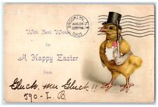 1905 Happy Easter Anthropomorphic Chick Brooklyn New York NY Antique Postcard picture