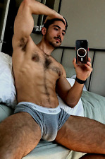 Shirtless Male Beefcake Hairy Hunk Arm Pit Underwear Jock Hunk PHOTO 4X6 H608 picture