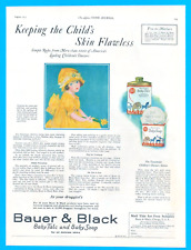 1923 BABY SOAP antique art PRINT AD talcum powder Doctor skin treatment cosmetic picture