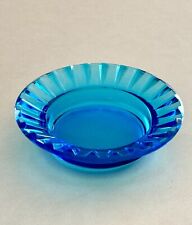 Vintage Blue Glass Ashtray  4.5