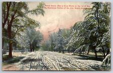 Grand Junction Colorado~Main Street After Snow Storm~May 1st~1908 Postcard picture