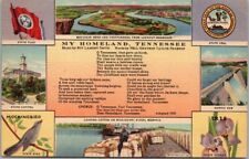 Vintage 1949 Tennessee Linen Greetings Postcard 