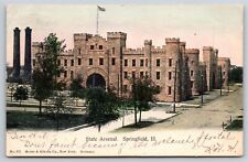 Springfield IL~State Arsenal Built In Castle Style~Destroyed By Fire~1906 UDB PC picture