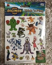 Vintage Sealed Digimon Stick & Play Stickers & Play Scene Copyright 2000 picture
