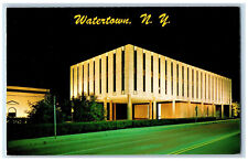 c1960's Municipal Building Watertown New York NY Vintage Plastichrome Postcard picture
