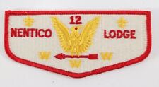 Vintage Nentico Lodge 12 OA Order Arrow WWW Boy Scouts of America Flap Patch picture