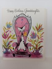 VTG Unused MCM Happy Birthday Granddaughter Greeting Card By Charm Craft picture
