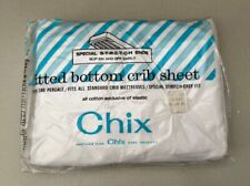 NOS Vintage Chix Fitted Bottom Crib Sheet 100% Cotton 1957 picture