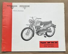 Motobecane Motoconfort Spare Part Catalog Type SP 94 TT Cyclomoteur French Texts picture
