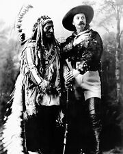 Sitting Bull and Buffalo Bill 8x10 Photo Reprint picture