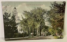 Postcard VT Vermont Woodstock Congo Church Elm Street View Posted picture
